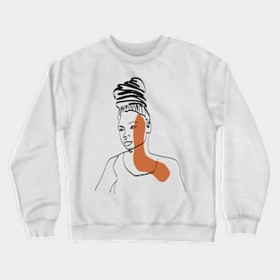 Black girl outline Crewneck Sweatshirt